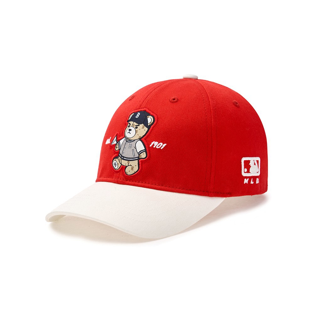 MLB KIDS 可調式棒球帽 童帽 MEGA BEAR 系列 波士頓紅襪隊 (7ACPC015N-43RD