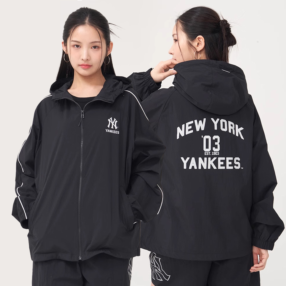 MLB 防風外套 Varsity系列 紐約洋基隊 (3AWJV0153-50BKS)｜舒適耐穿 情境百