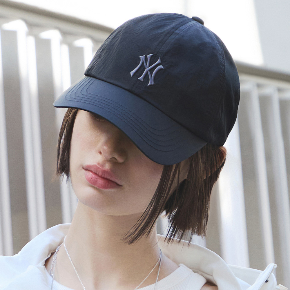 MLB 可調式軟頂 涼感尼龍棒球帽 跑步帽 紐約洋基隊 (3ACPB055N-50BKS)