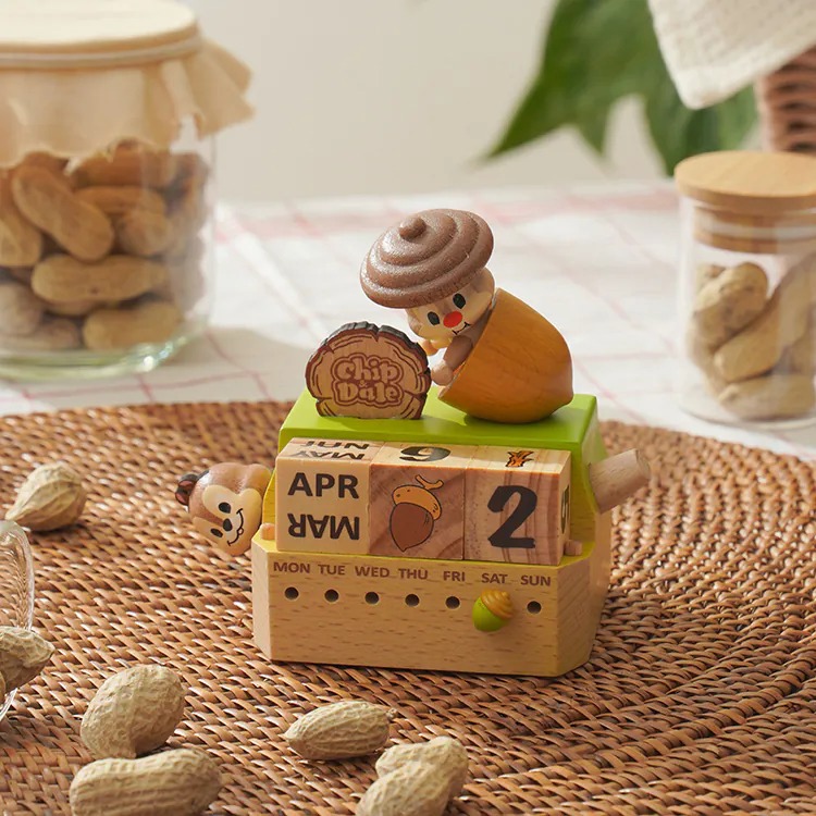 知音JEAN 迪士尼Disney 木頭萬年曆-奇奇蒂蒂(1284518)