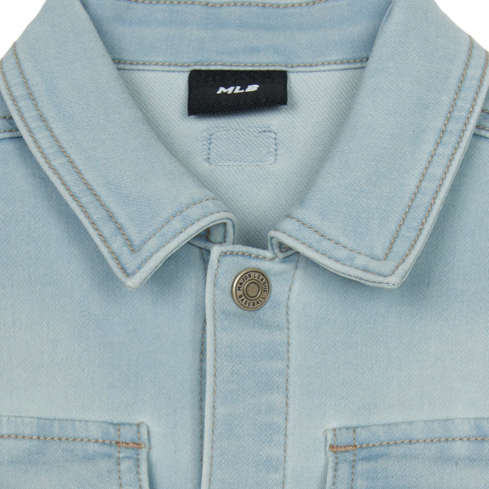 MLB KIDS 牛仔丹寧襯衫 童裝 紐約洋基隊 (7AWSB0151-50BLL)