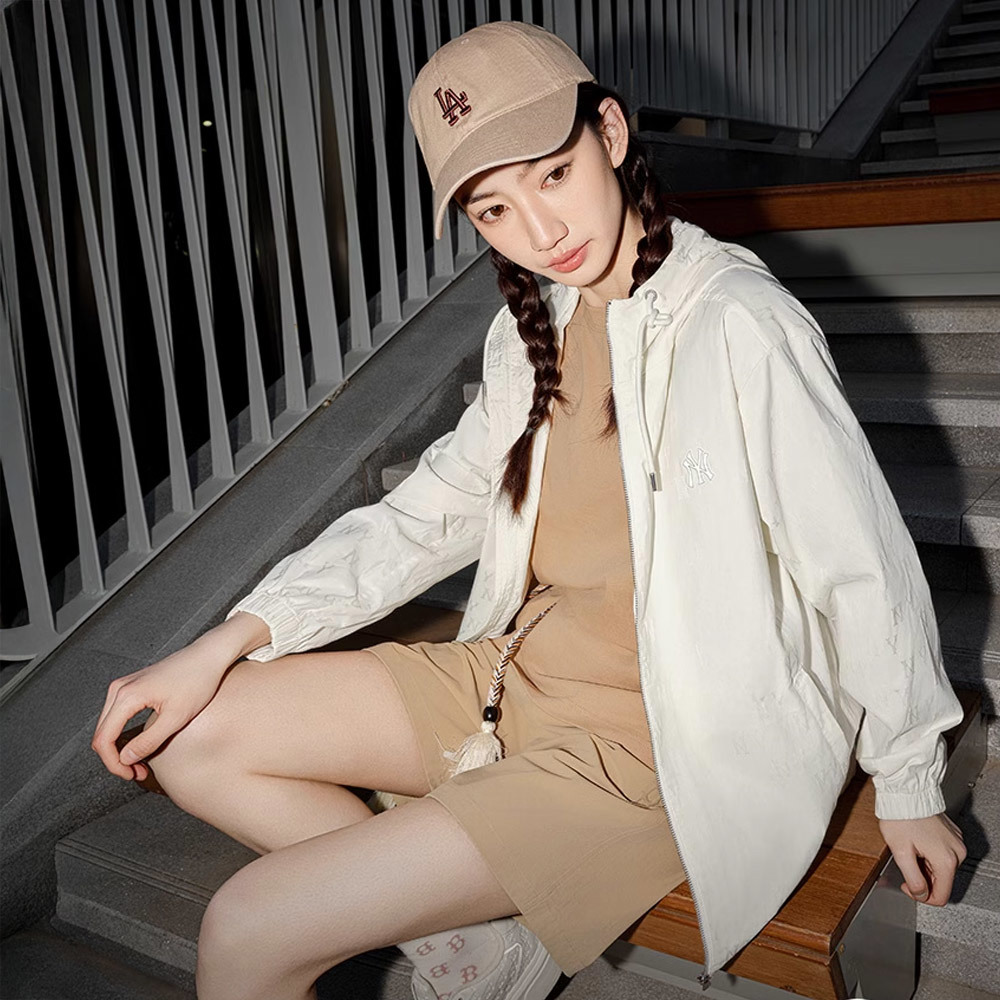 MLB 連帽防風外套 Monogram系列 紐約洋基隊 (3AWJM0453-50IVS)