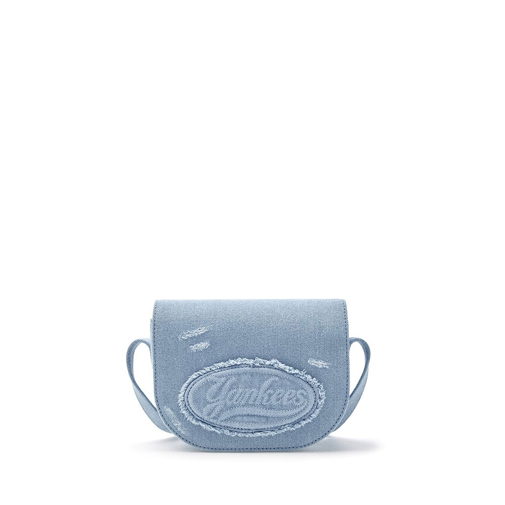 MLB 復古丹寧斜背包 肩背包 紐約洋基隊(3ACRVD15N-50BLL)