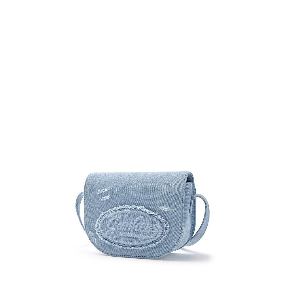 MLB 復古丹寧斜背包 肩背包 紐約洋基隊(3ACRVD15N-50BLL)