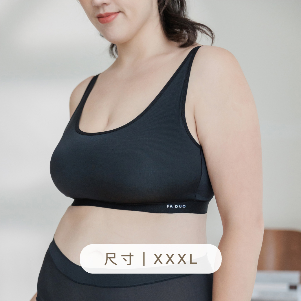 XXXL 涼感舒適日記・降溫透氣無鋼圈內衣｜星辰黑 #9011