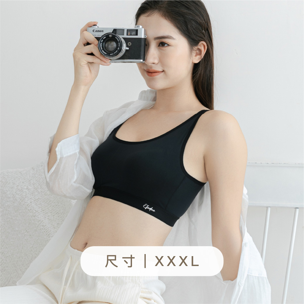 XXXL 涼感舒適日記・降溫透氣無鋼圈內衣｜星辰黑 #9011