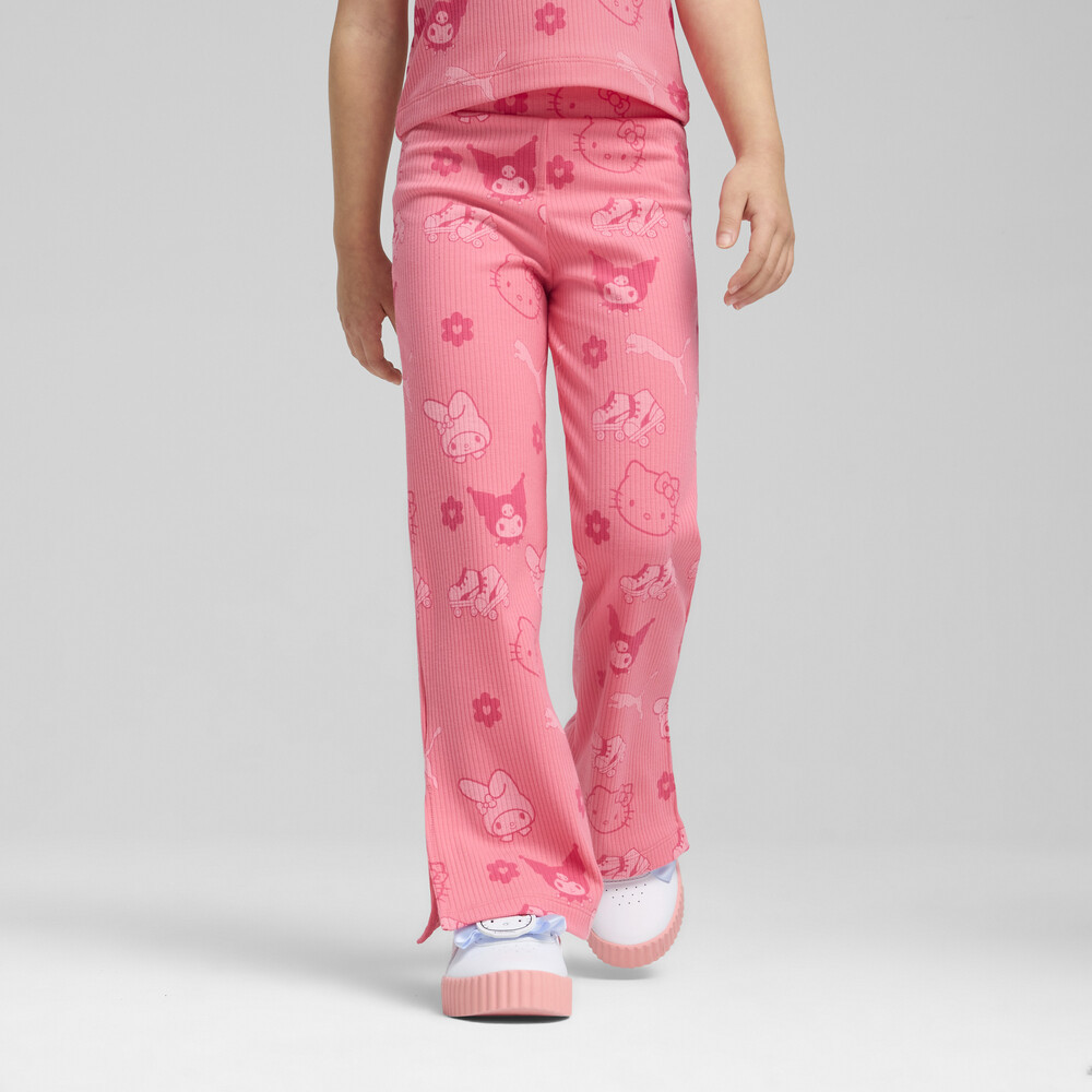 PUMA x HELLO KITTY® AND FRIENDS羅紋印花喇叭緊身褲 孩童