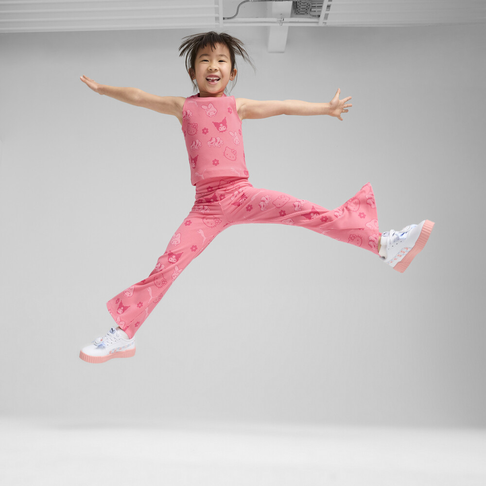PUMA x HELLO KITTY® AND FRIENDS羅紋印花喇叭緊身褲 孩童