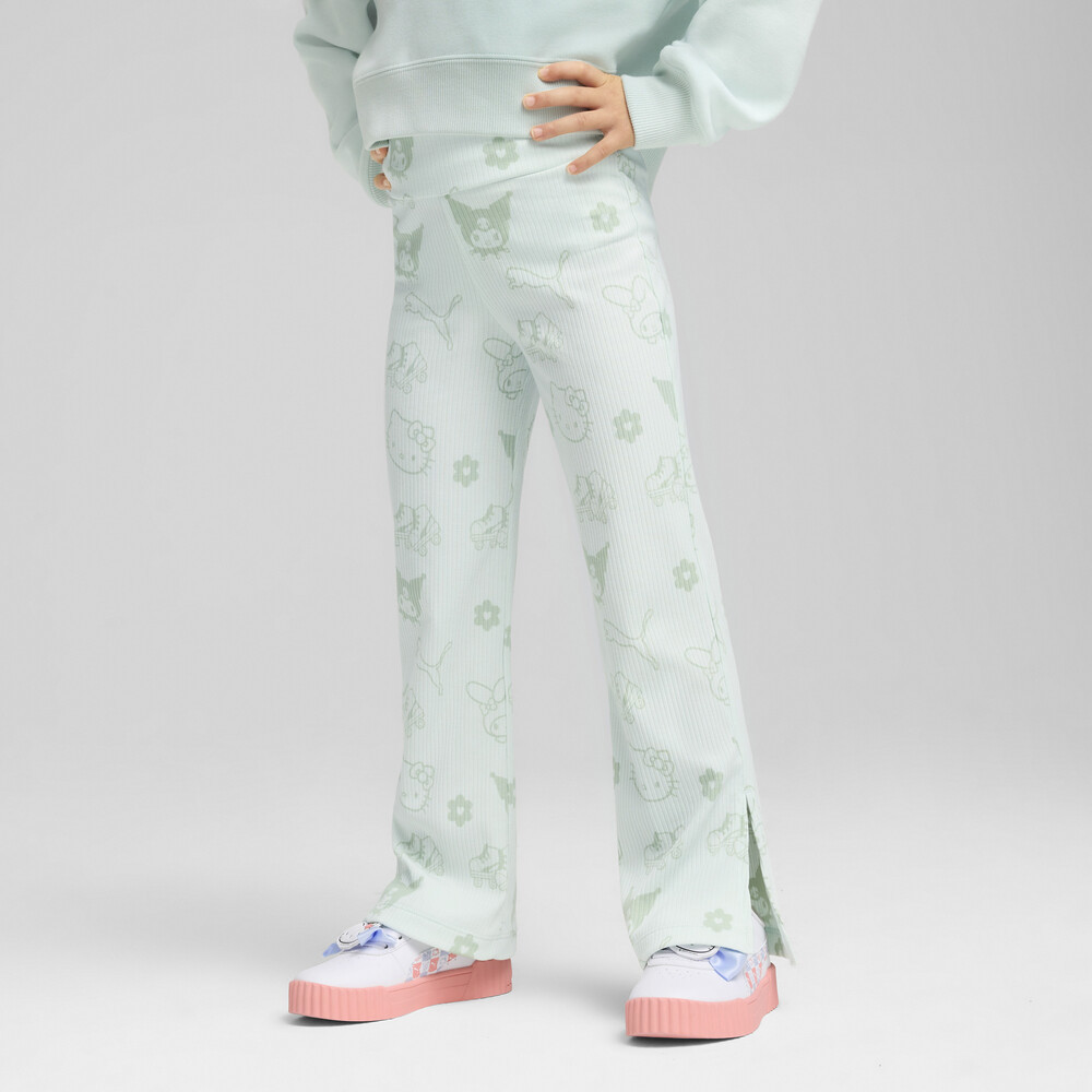 PUMA x HELLO KITTY® AND FRIENDS羅紋印花喇叭緊身褲 孩童