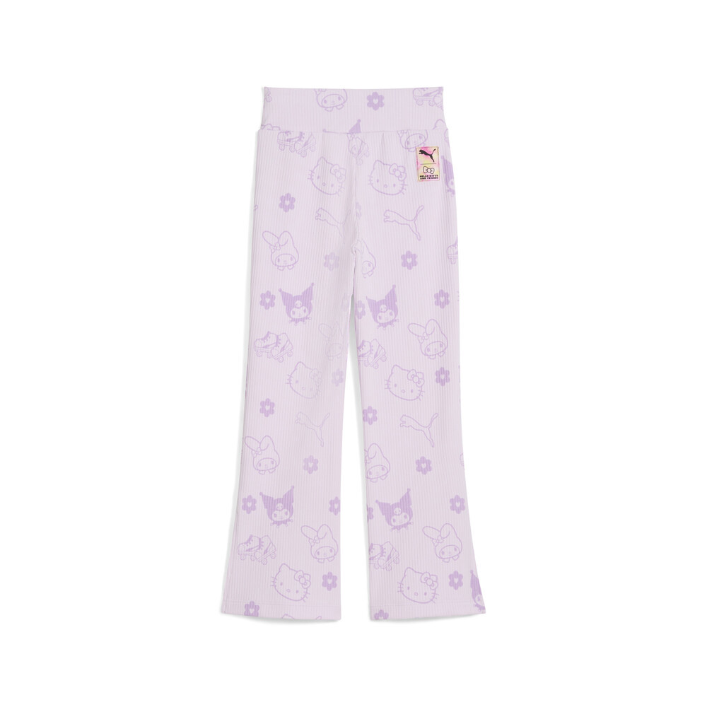 PUMA x HELLO KITTY® AND FRIENDS羅紋印花喇叭緊身褲 孩童