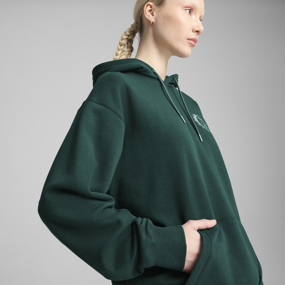 PUMA HP系列圖樣長厚連帽T恤 男女共同