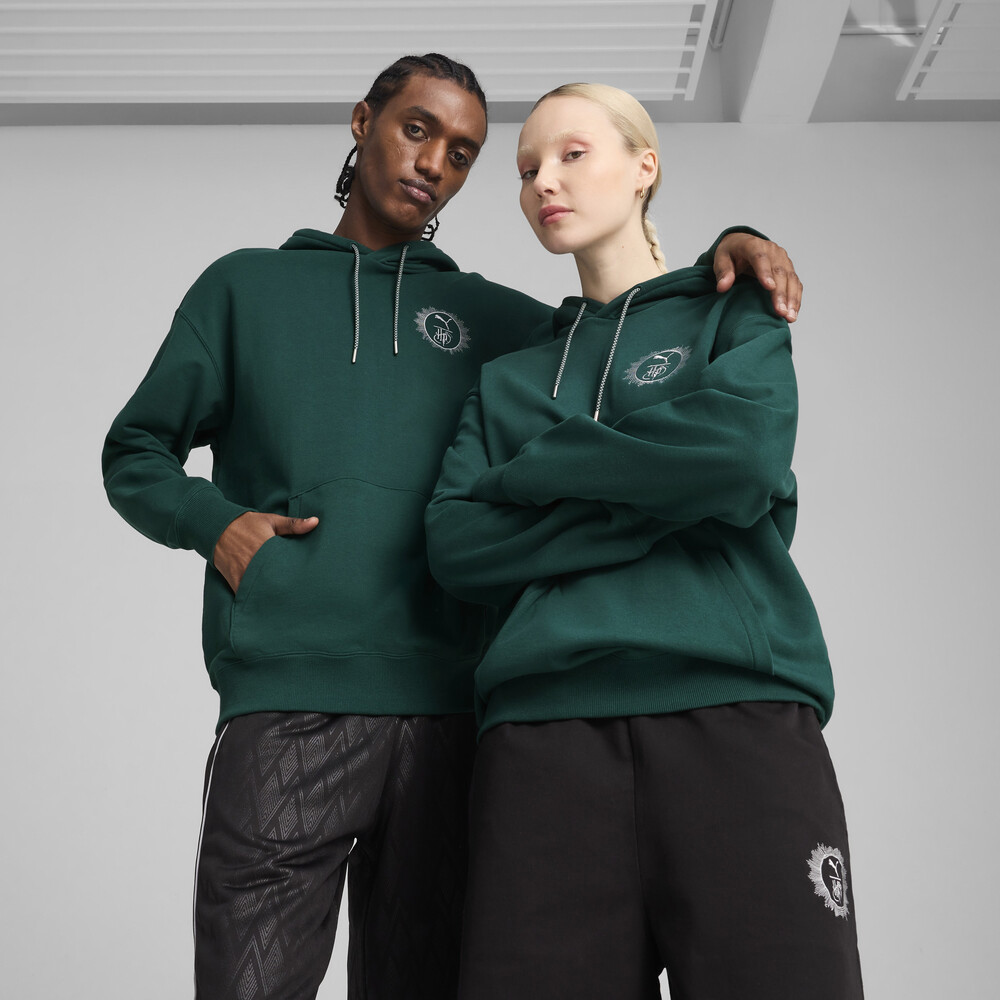 PUMA HP系列圖樣長厚連帽T恤 男女共同