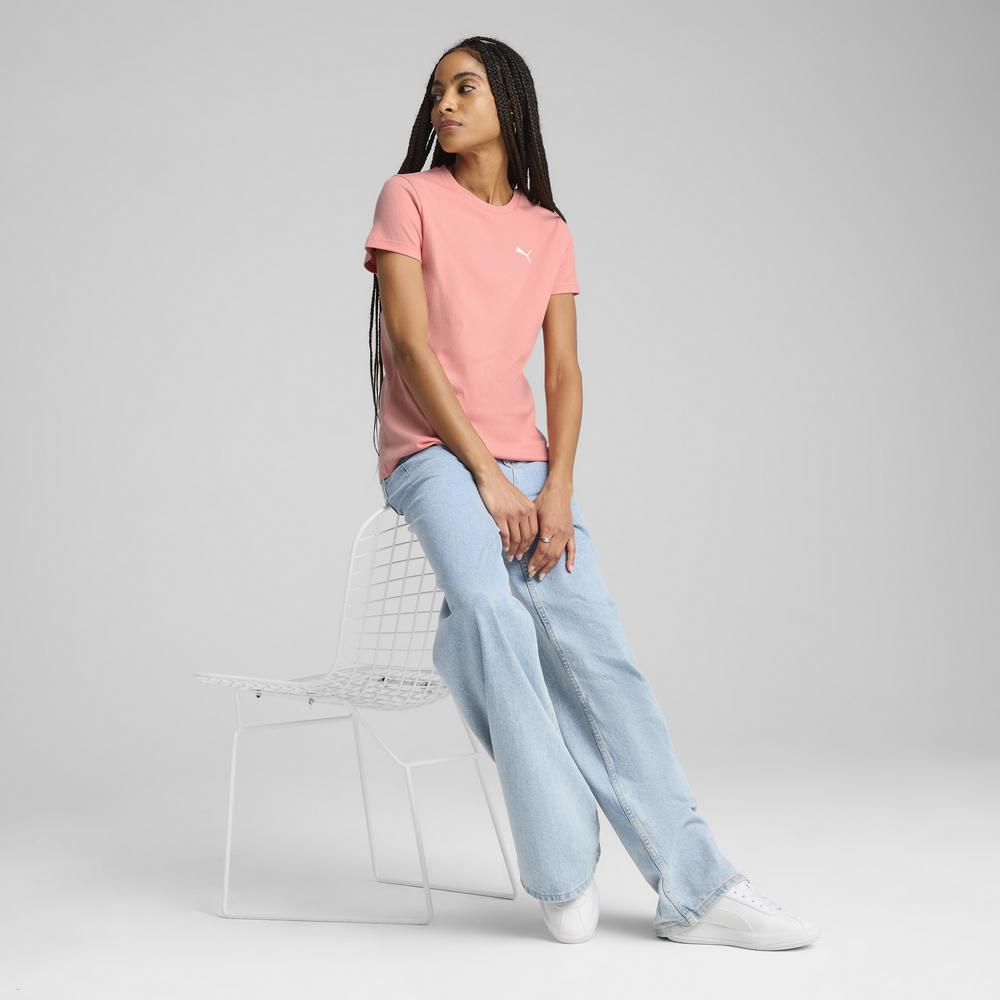 PUMA 基本系列ESS羅紋短袖T恤 女性