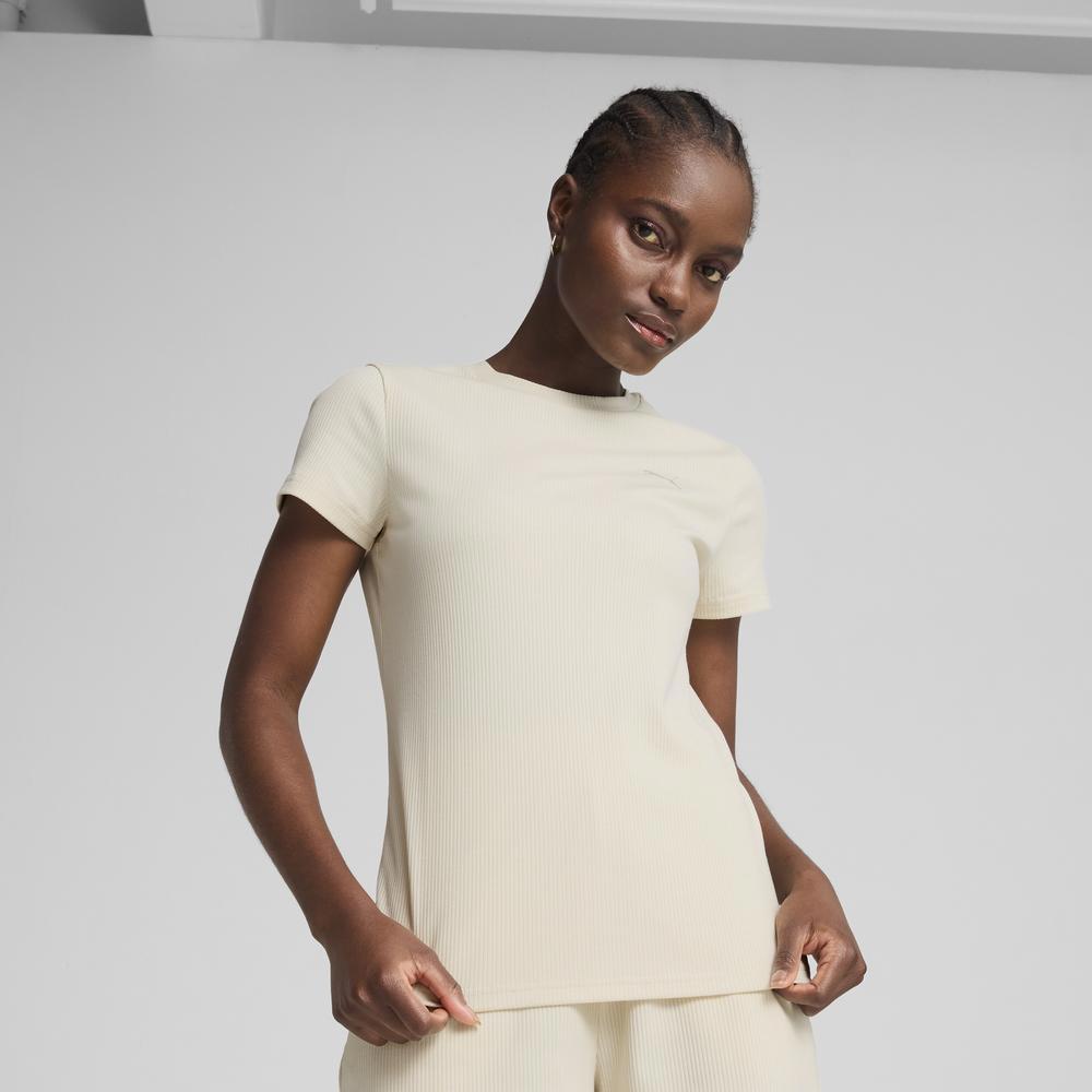 PUMA 基本系列ESS羅紋短袖T恤 女性