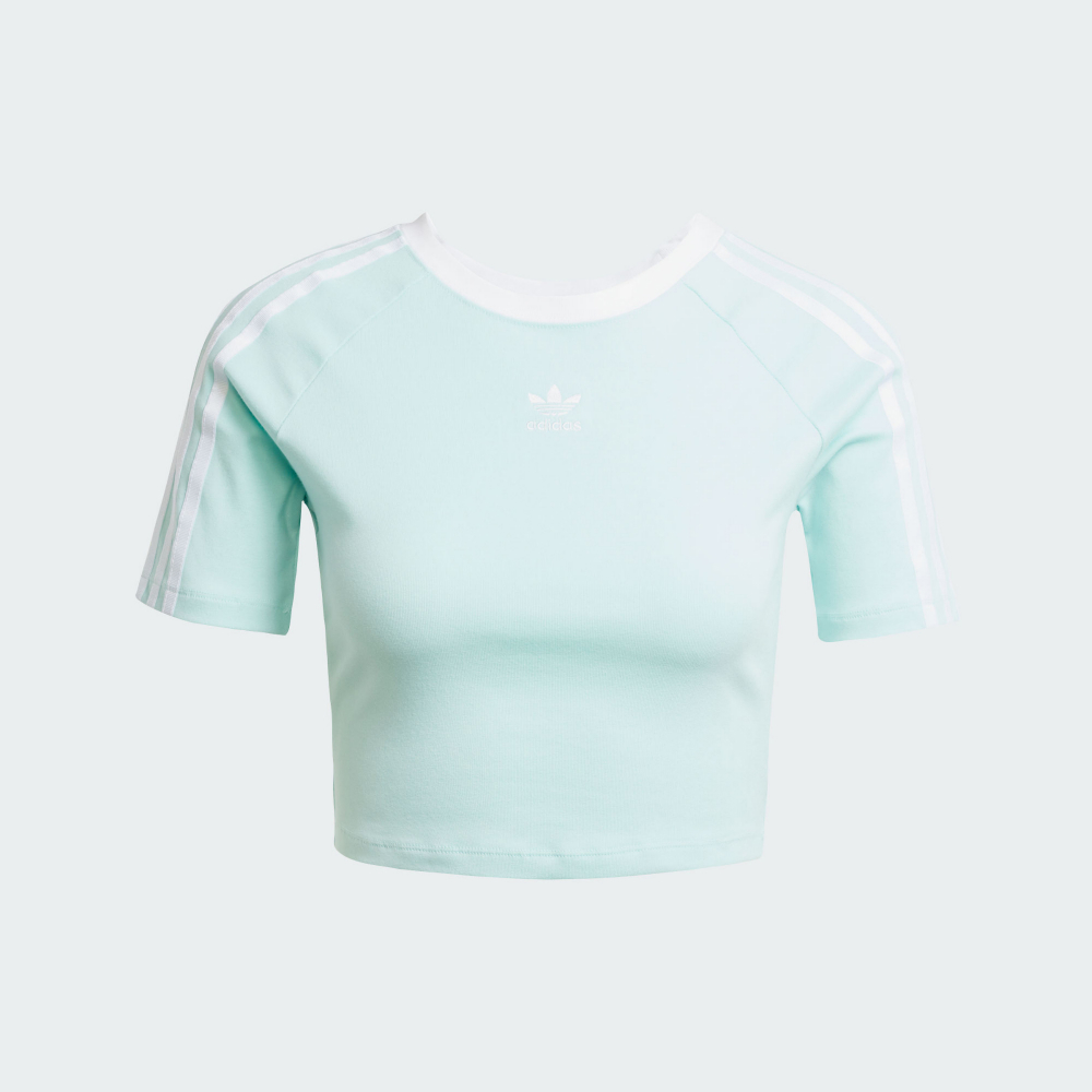 3-STRIPES 短版短袖上衣