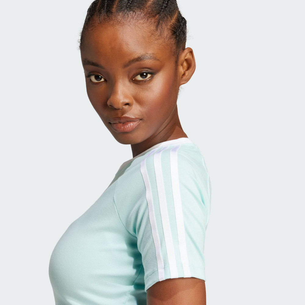 3-STRIPES 短版短袖上衣