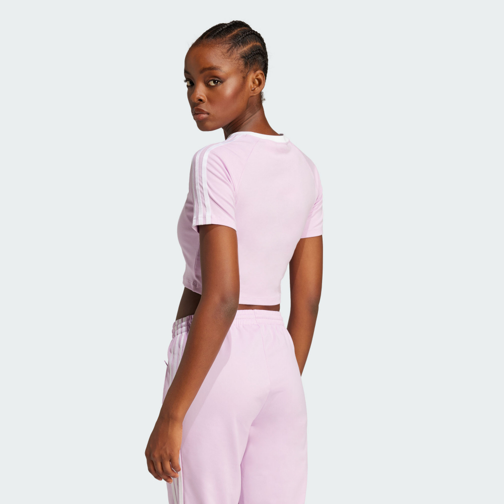 3-STRIPES 短版短袖上衣