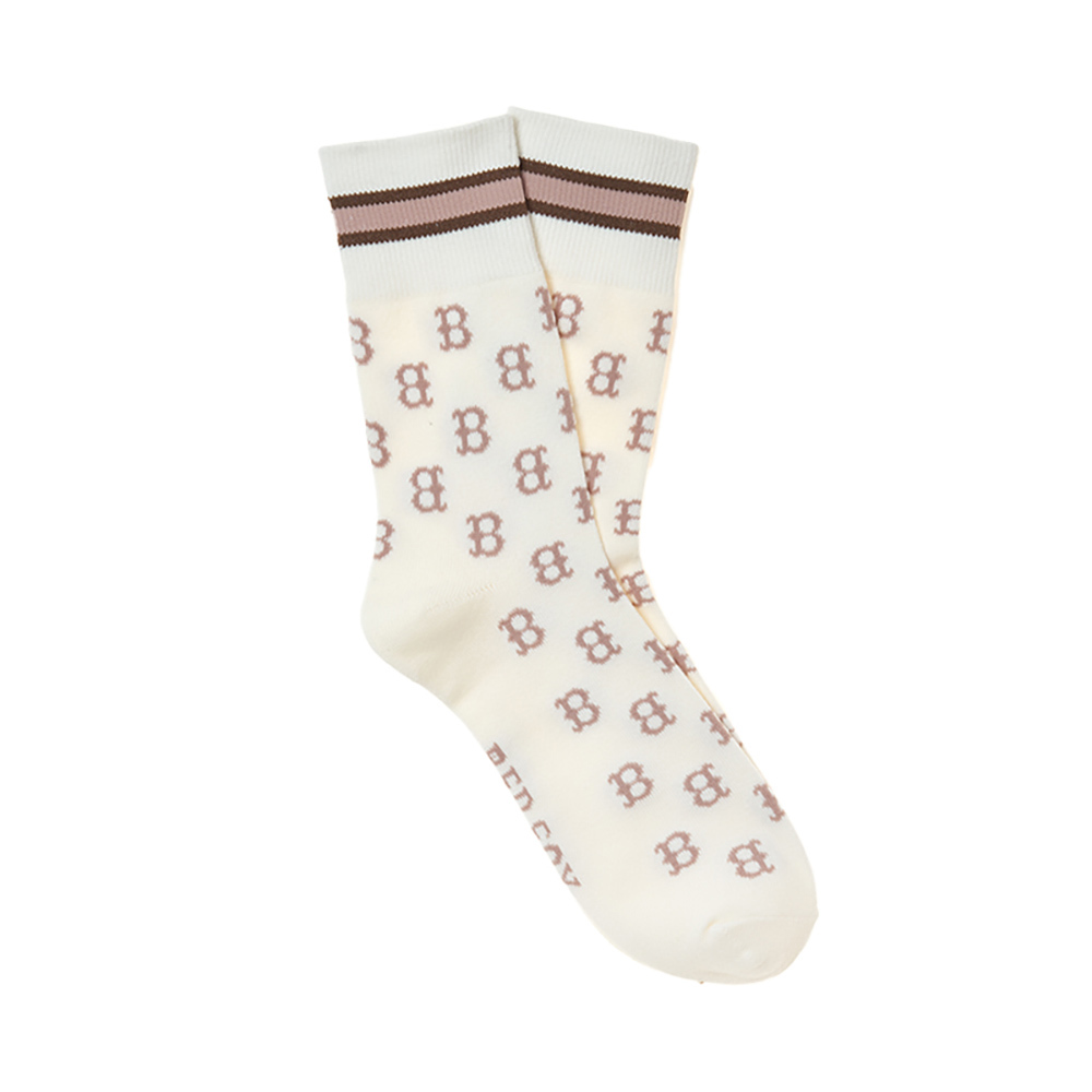 MLB 襪子 中筒襪 Monogram系列 波士頓紅襪隊 (3ASOMM15N-43CRS)