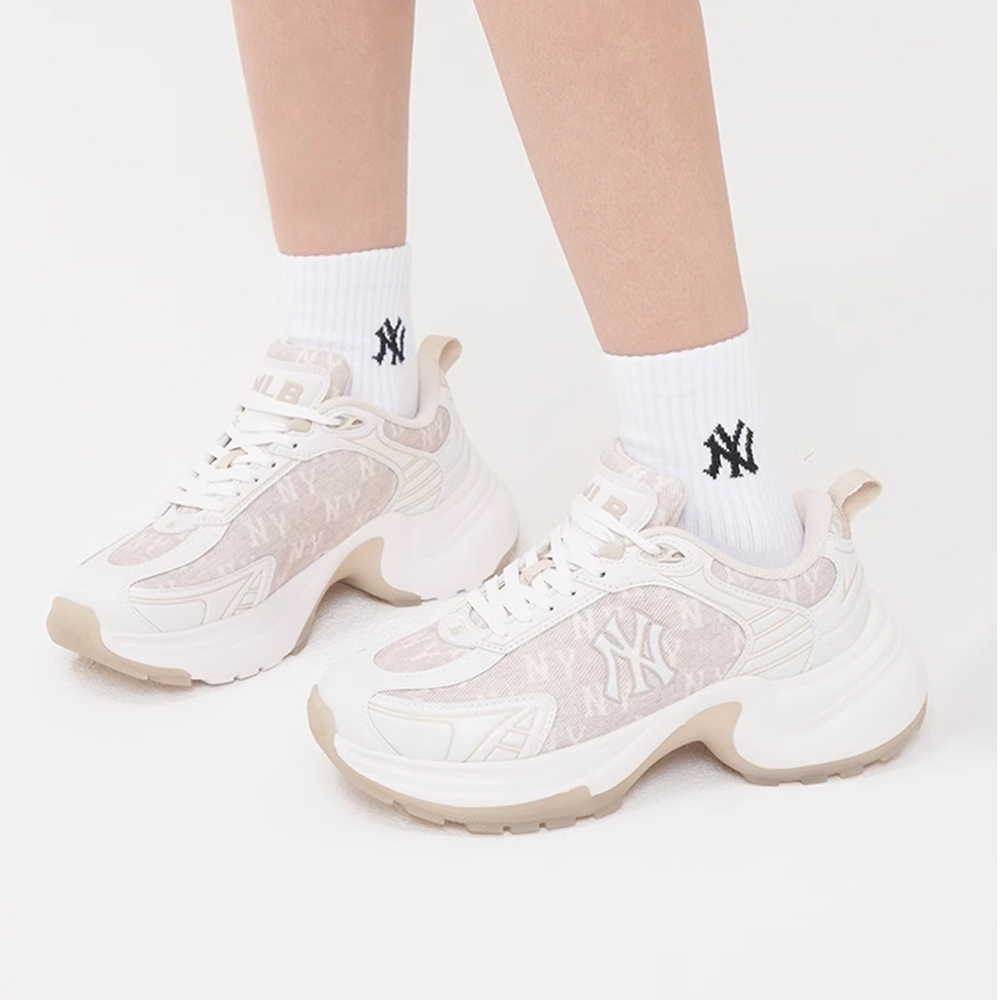 MLB Korea MLB 牛仔丹寧Monogram老爹鞋 運動休閒鞋 XLG Chunky 紐約洋基隊