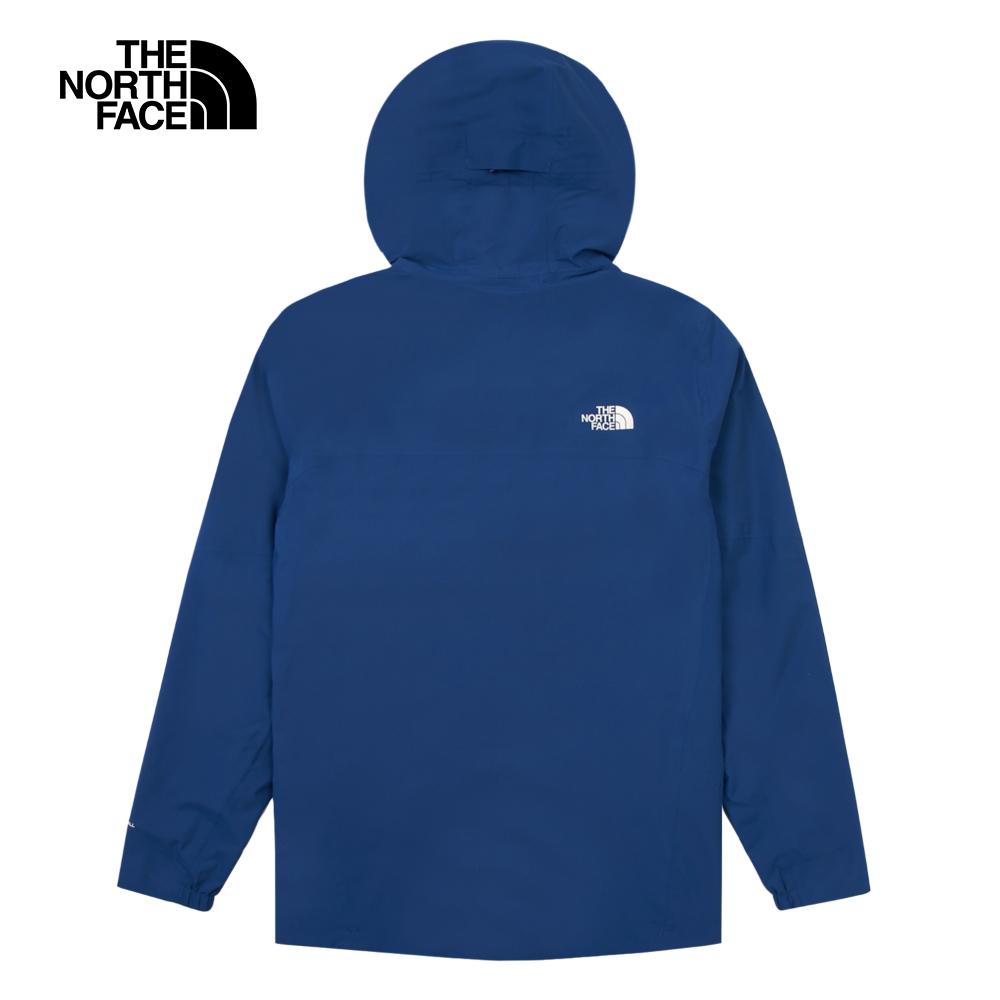 The North Face北面男款藍色DWR防潑水連帽輕量風衣｜89ZND1R