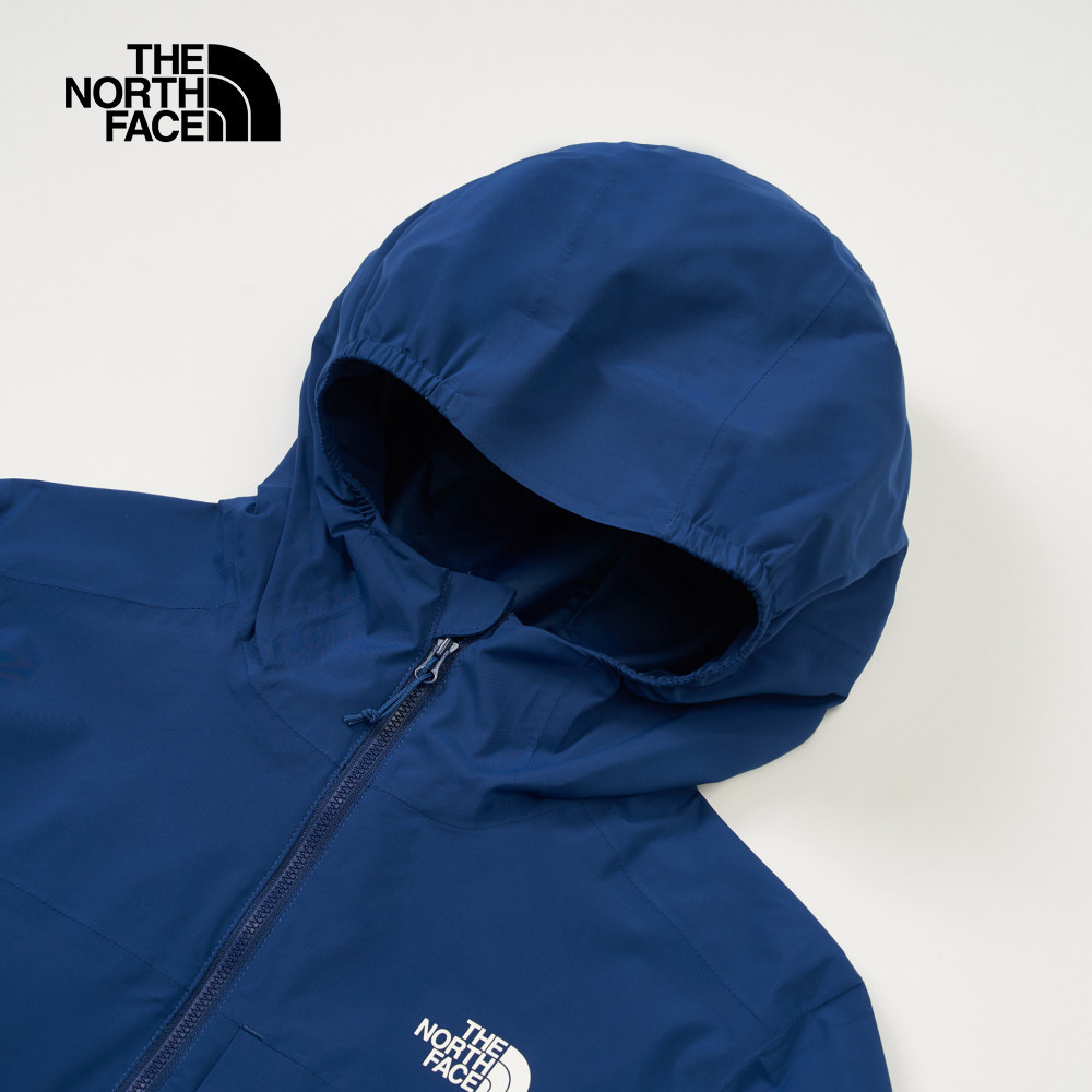 The North Face北面男款藍色DWR防潑水連帽輕量風衣｜89ZND1R