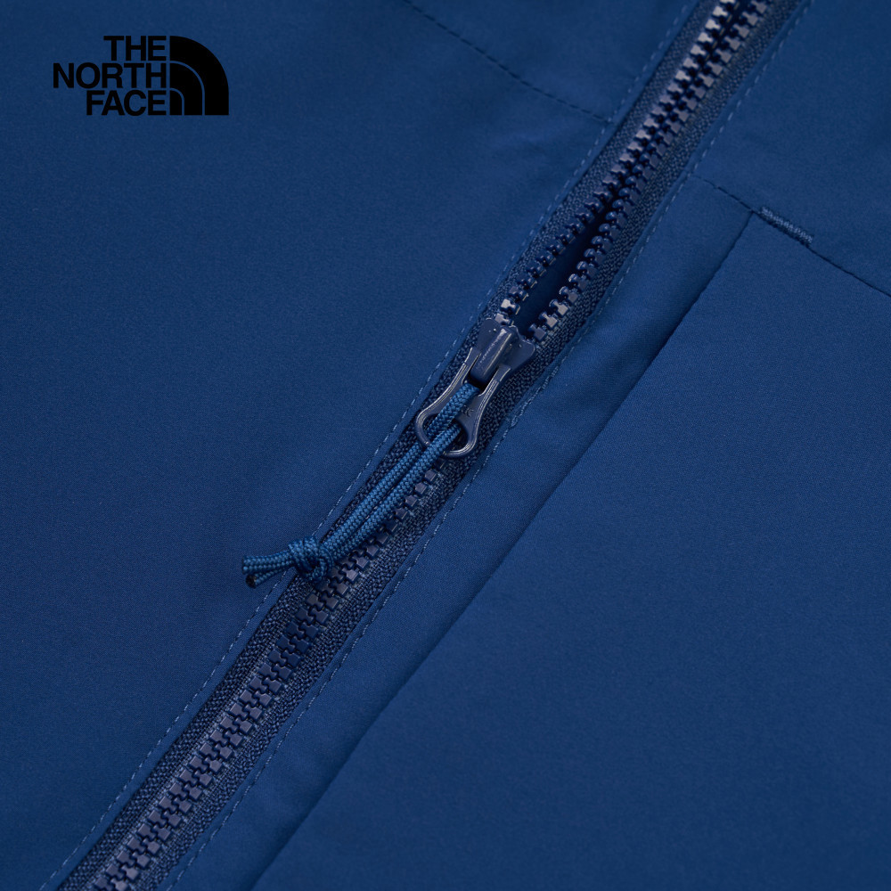 The North Face北面男款藍色DWR防潑水連帽輕量風衣｜89ZND1R