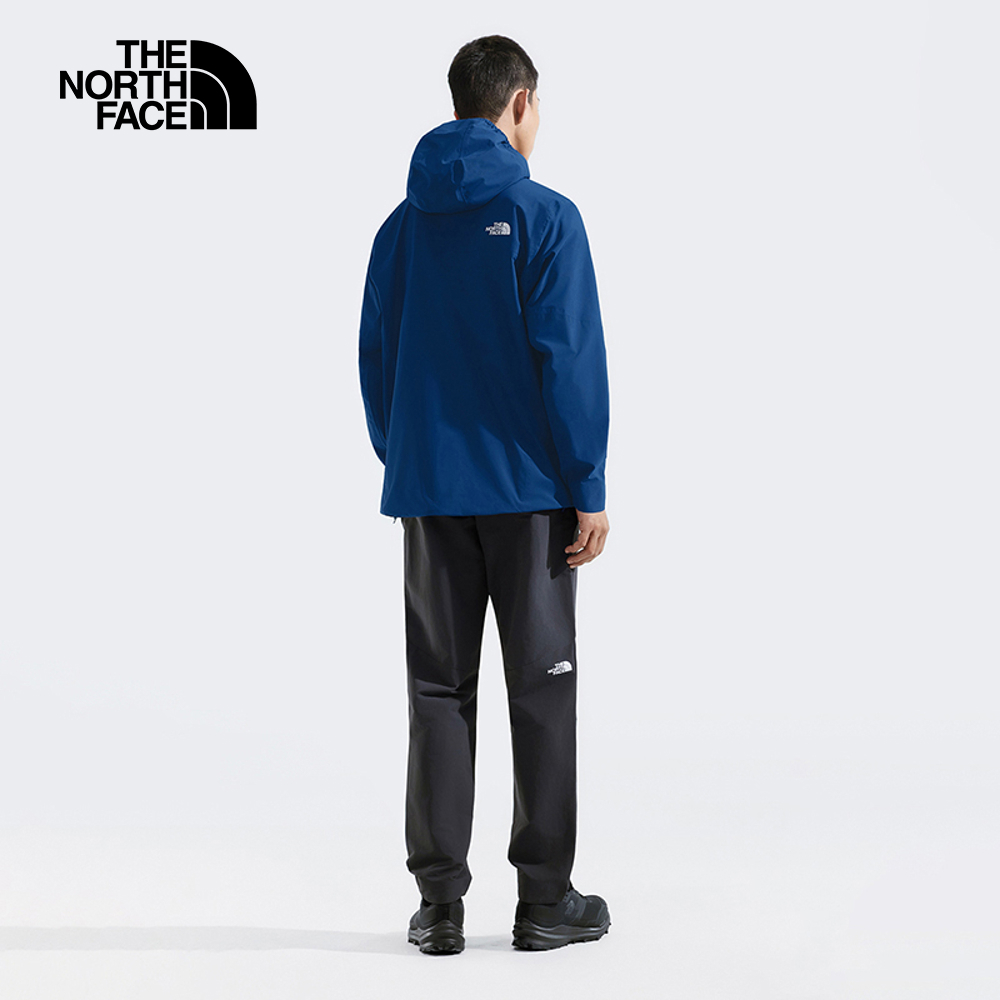 The North Face北面男款藍色DWR防潑水連帽輕量風衣｜89ZND1R