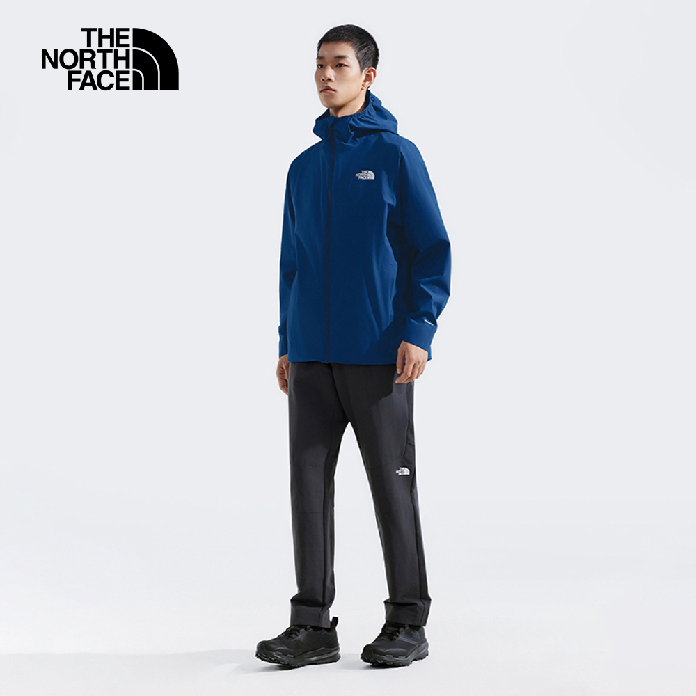 The North Face北面男款藍色DWR防潑水連帽輕量風衣｜89ZND1R
