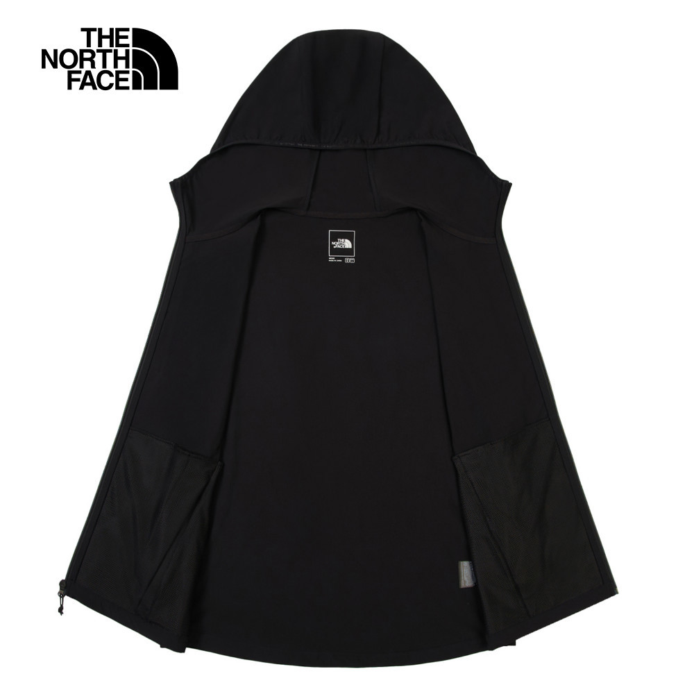 The North Face北面男款黑色DWR防潑水連帽防風外套｜8BW8JK3