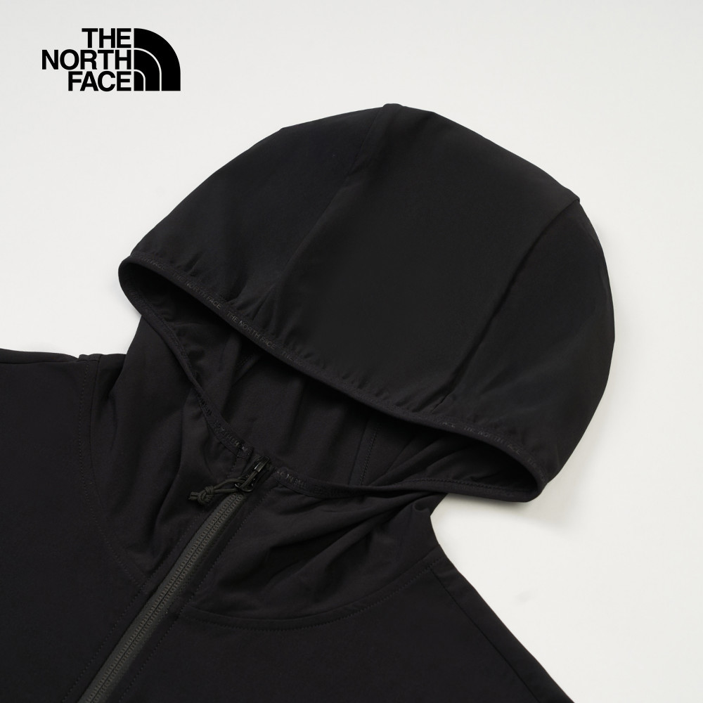 The North Face北面男款黑色DWR防潑水連帽防風外套｜8BW8JK3