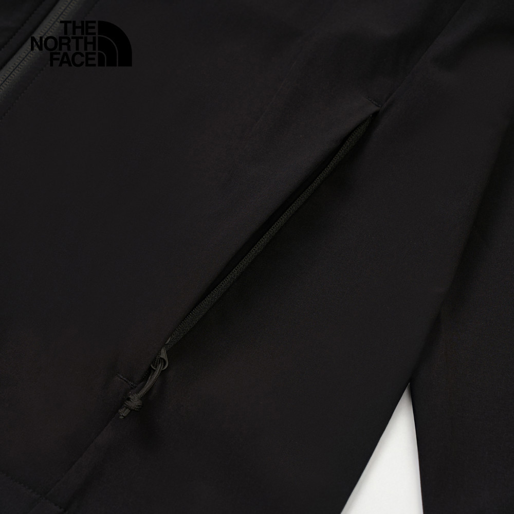 The North Face北面男款黑色DWR防潑水連帽防風外套｜8BW8JK3