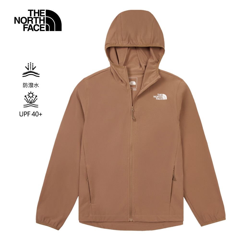 【10/24 00點週末限定】The North Face北面女款棕色DWR防潑水連帽防風外套｜8BW96IH