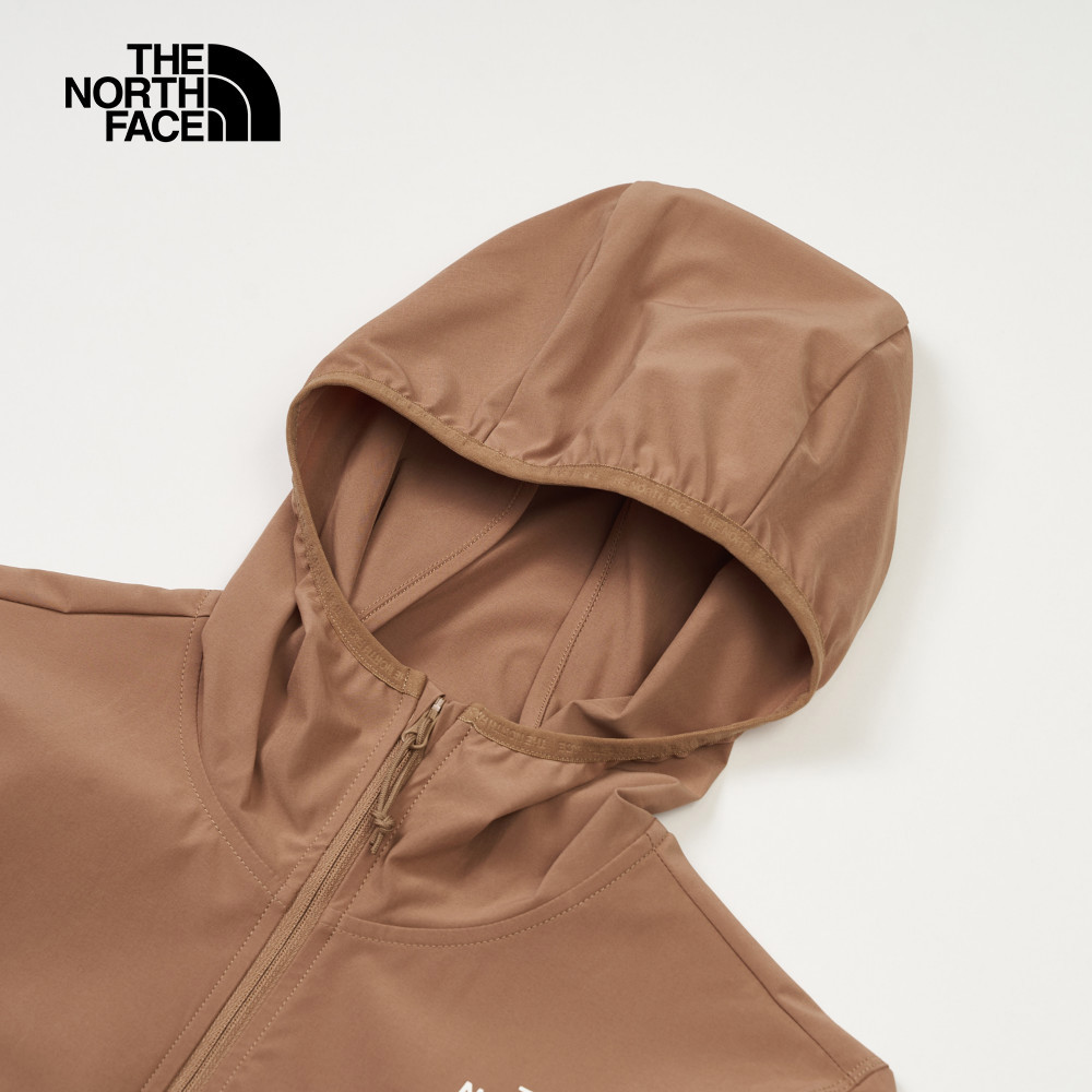 【10/24 00點週末限定】The North Face北面女款棕色DWR防潑水連帽防風外套｜8BW96IH