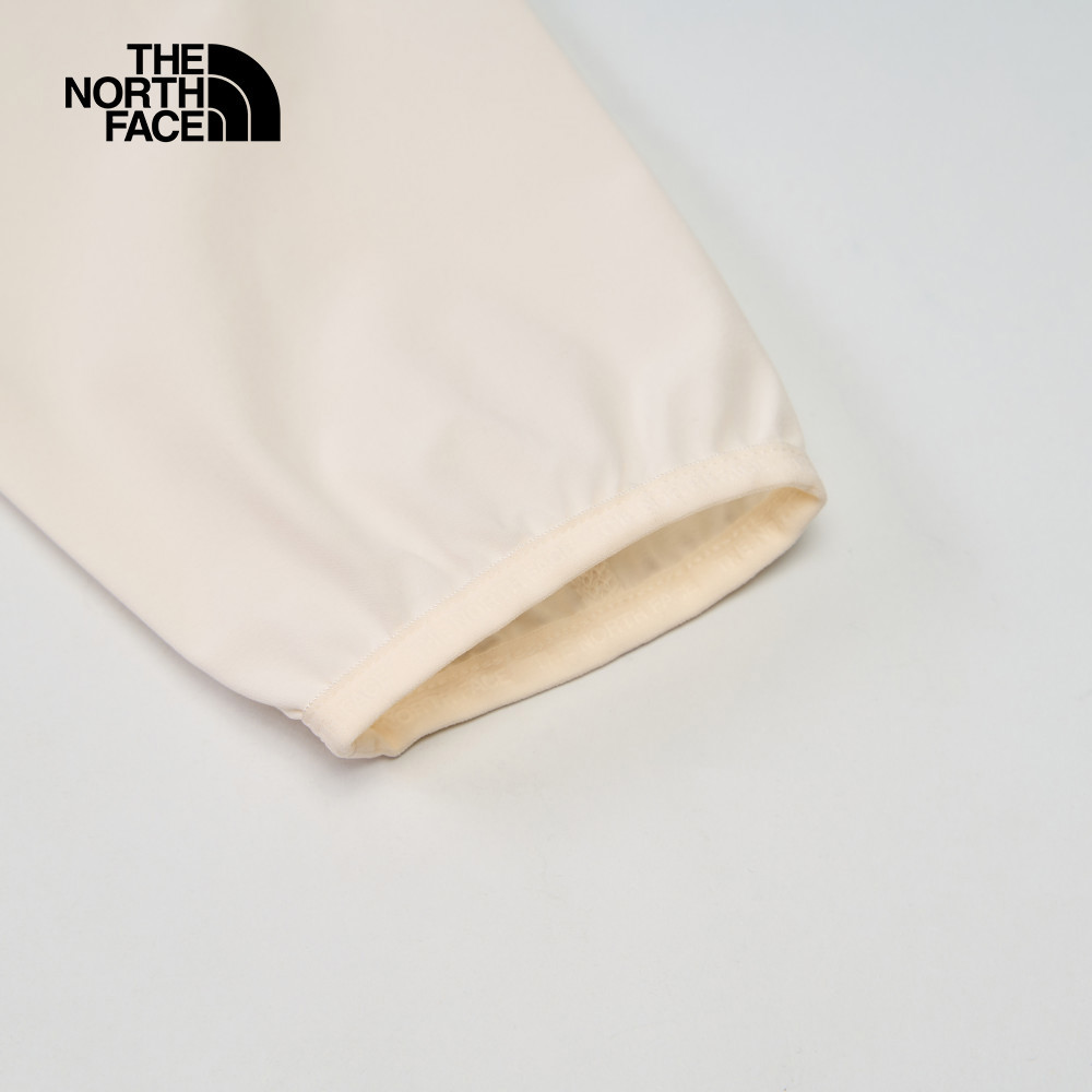 【限時搶購】女款米白色DWR防潑水連帽防風外套｜8BW9QLI