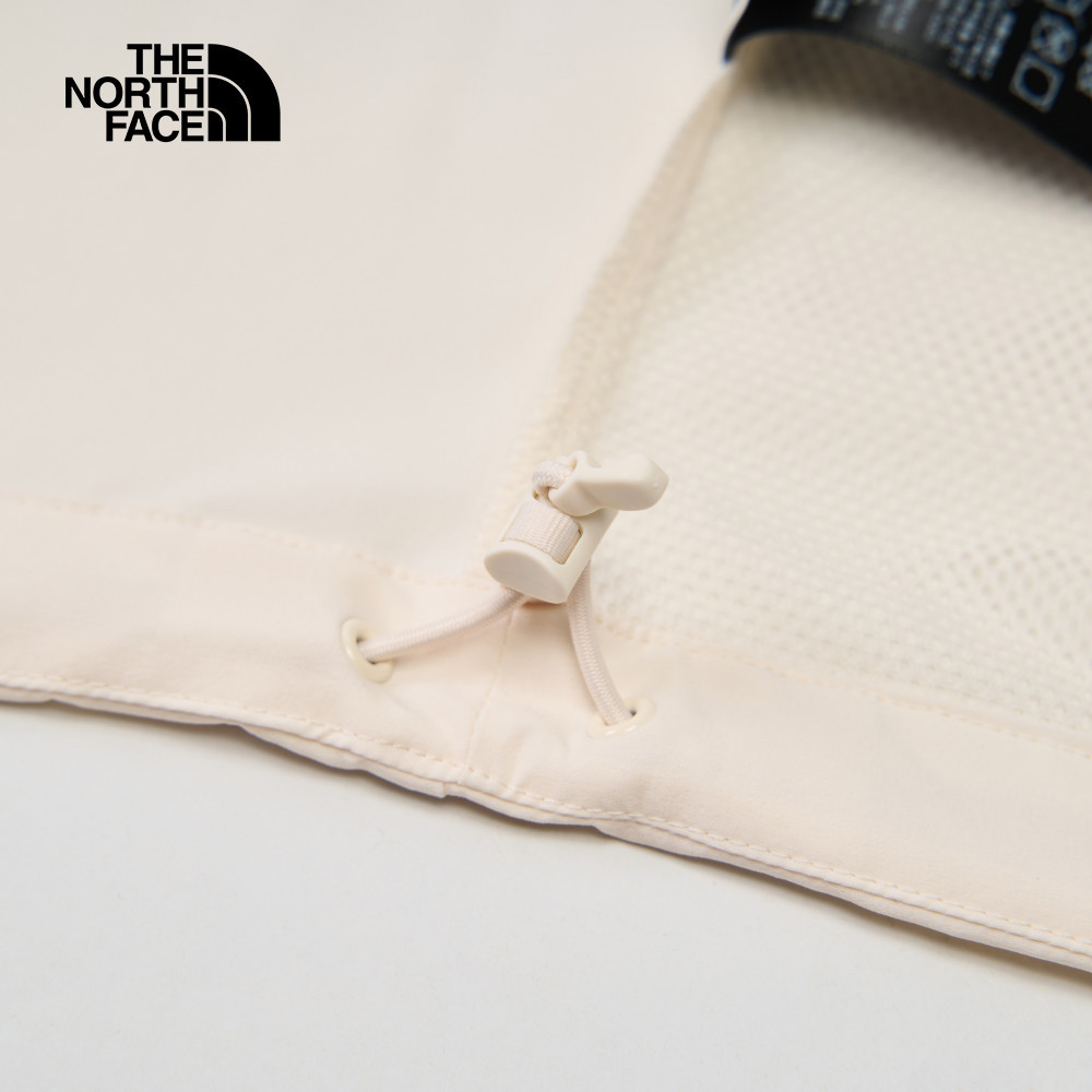 【限時搶購】女款米白色DWR防潑水連帽防風外套｜8BW9QLI