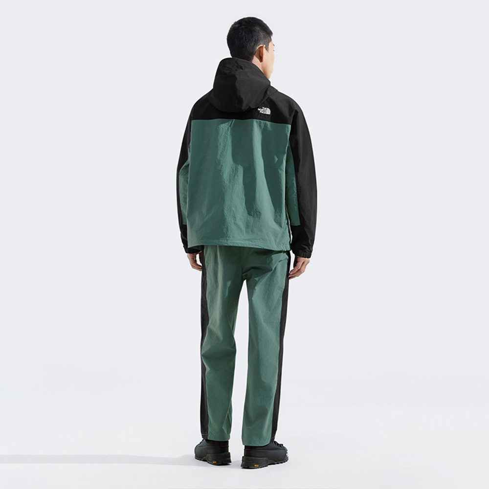 【10/24 12點週末限定】The North Face北面男款綠色WindWall防風連帽防風外套｜8BWKLFW