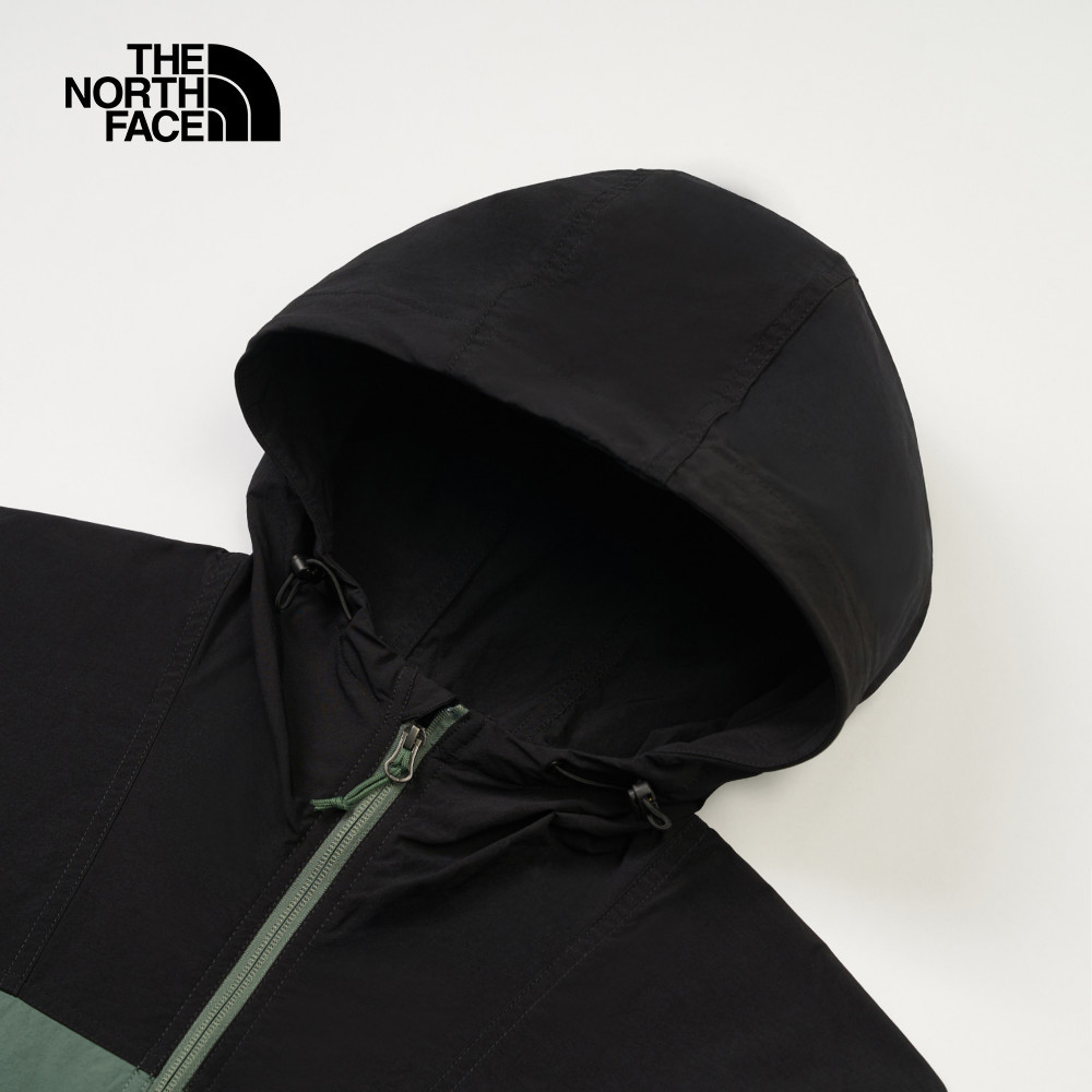 【10/24 12點週末限定】The North Face北面男款綠色WindWall防風連帽防風外套｜8BWKLFW