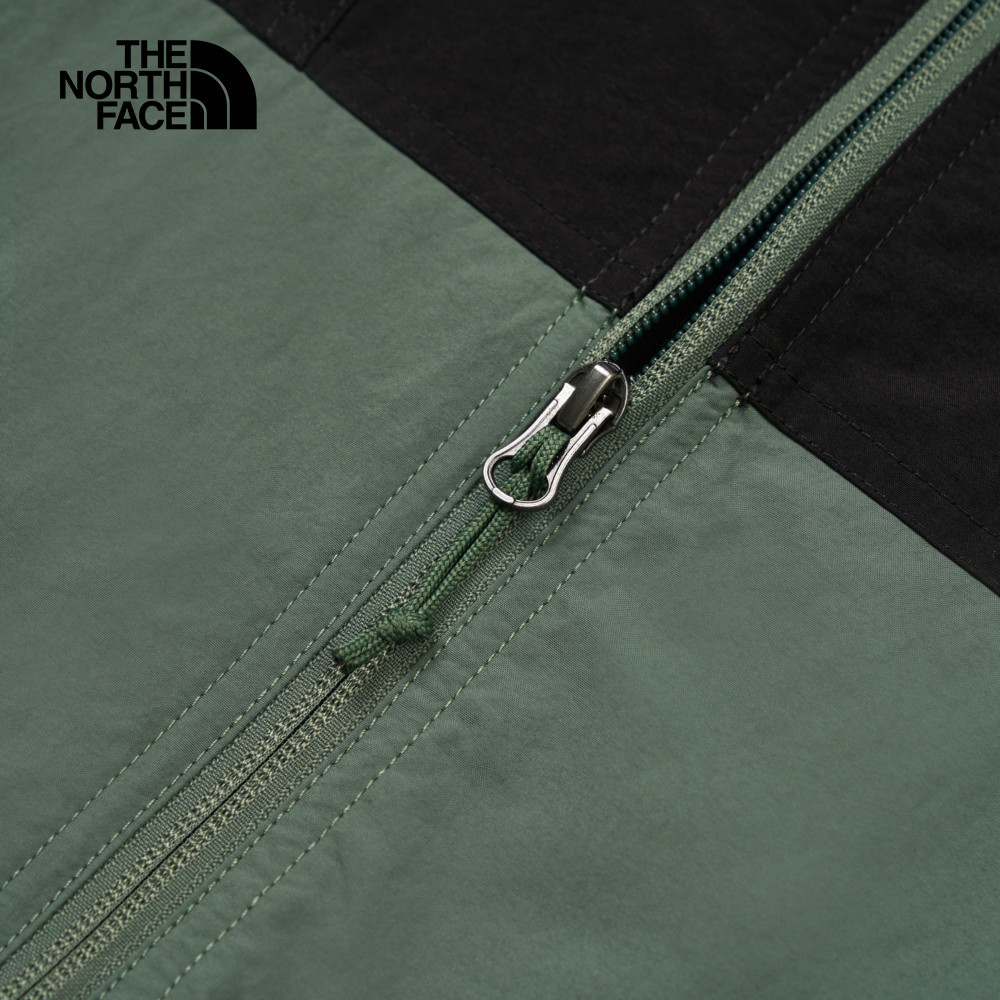 【10/24 12點週末限定】The North Face北面男款綠色WindWall防風連帽防風外套｜8BWKLFW