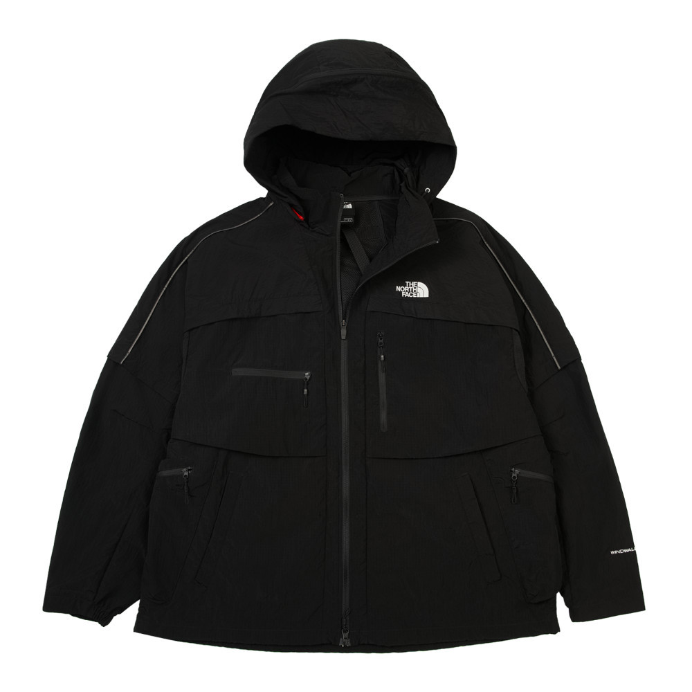 UE男款黑色DWR防潑水連帽防風外套｜8CJPJK3