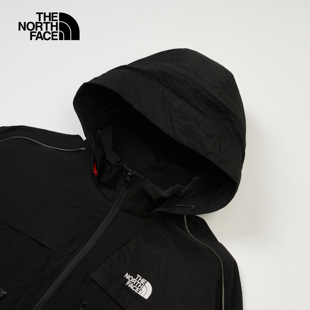 UE男款黑色DWR防潑水連帽防風外套｜8CJPJK3