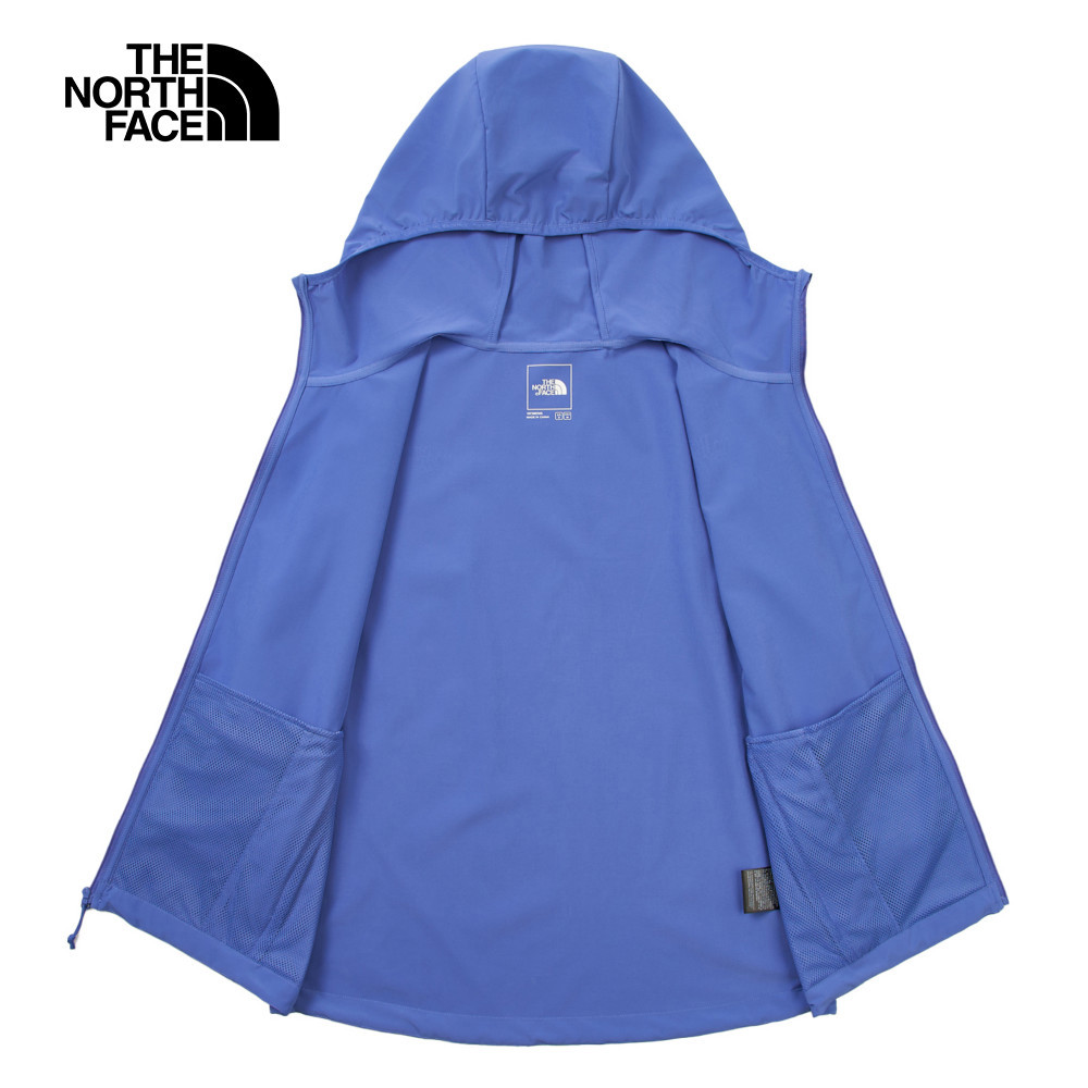 The North Face北面女款藍色DWR防潑水防風外套｜8BW96IF