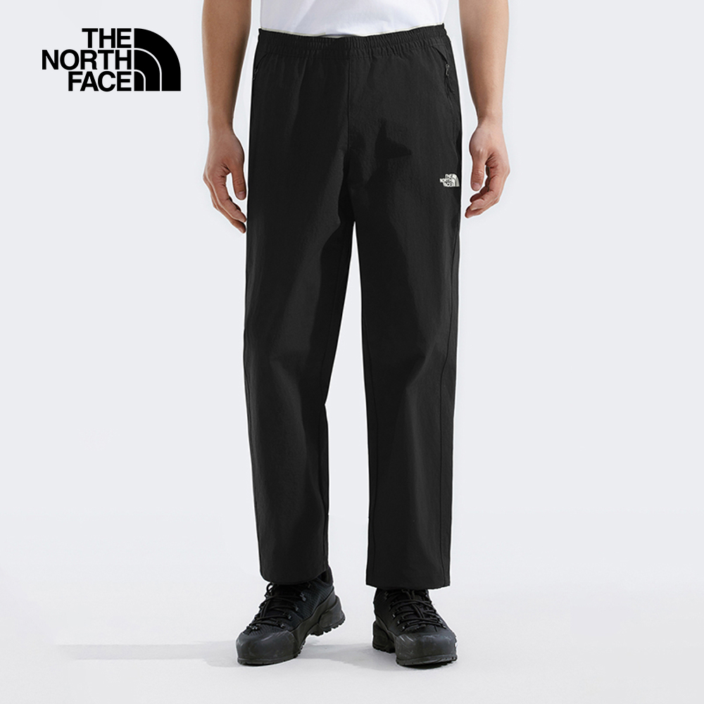 The North Face北面男款黑色WindWall防風休閒長褲｜8BWMJK3