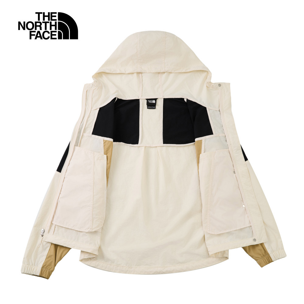 【10/25 00點週末限定】The North Face北面女款米白色WindWall防風外套｜8CJSROU