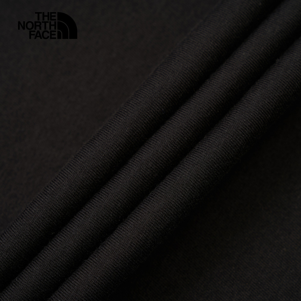 The North Face北面女款黑色純棉大尺寸印花短袖T恤｜8DCAJK3