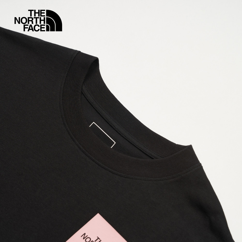 The North Face北面女款黑色純棉大尺寸印花短袖T恤｜8DCAJK3