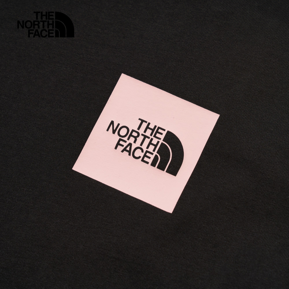 The North Face北面女款黑色純棉大尺寸印花短袖T恤｜8DCAJK3