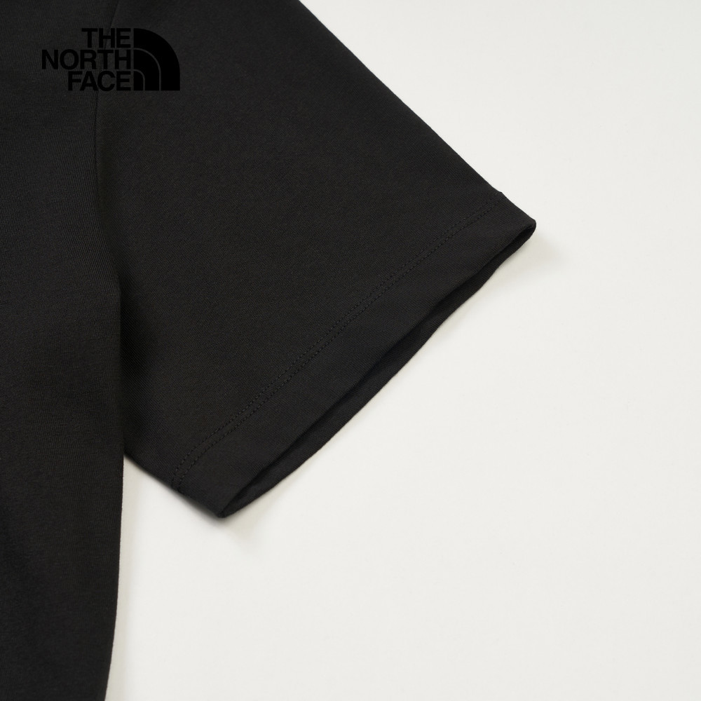 The North Face北面女款黑色純棉大尺寸印花短袖T恤｜8DCAJK3