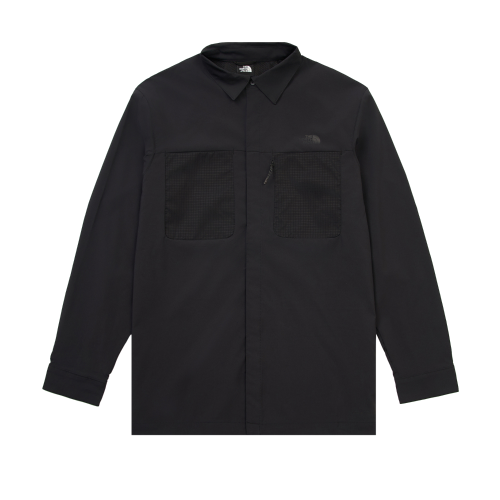 The North Face北面男款黑色LIGHTRANGE防曬長袖襯衫｜8DFZJK3
