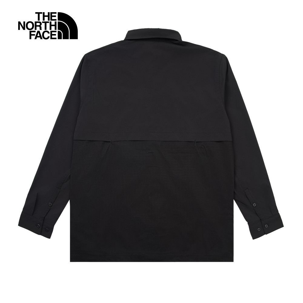 The North Face北面男款黑色LIGHTRANGE防曬長袖襯衫｜8DFZJK3
