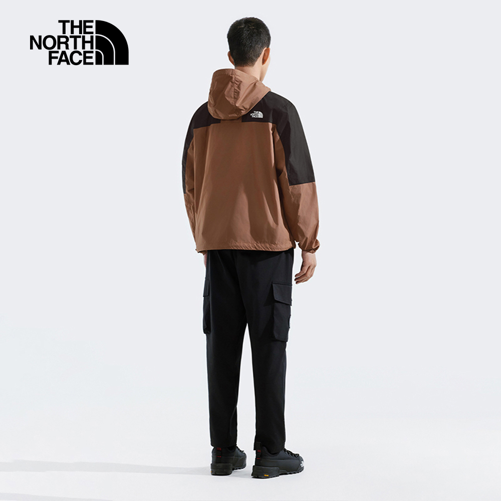 The North Face北面男款棕色WindWall防風外套｜8DGD58W